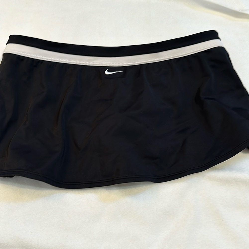 Nike swim bottom with attached spilt leg skirt in navy